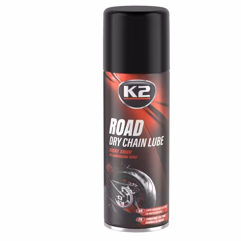 Graisse adhésif aux chaînes de moto O-RING, Z-RING, X-RING ; K2 GRAISSE CHAÎNES SÈCHES 400ml